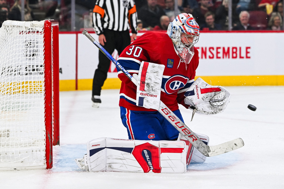 Cinq joueurs du Canadien, dont Cayden Primeau, sont absents de l’entraînement