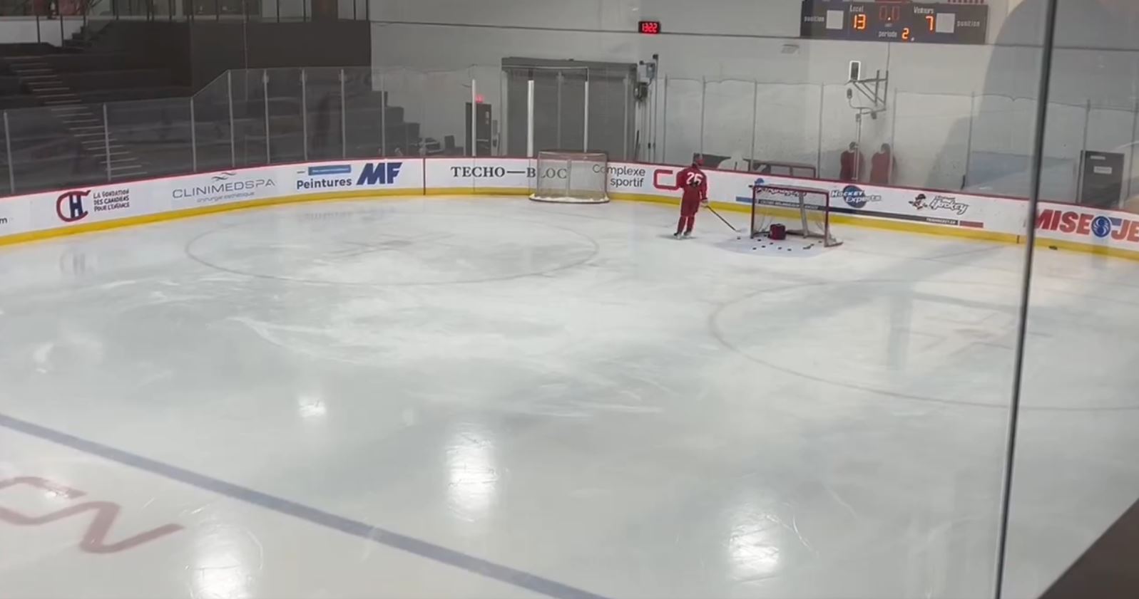 Le fils de Jeff Gorton s’est entraîné au Complexe sportif à Brossard