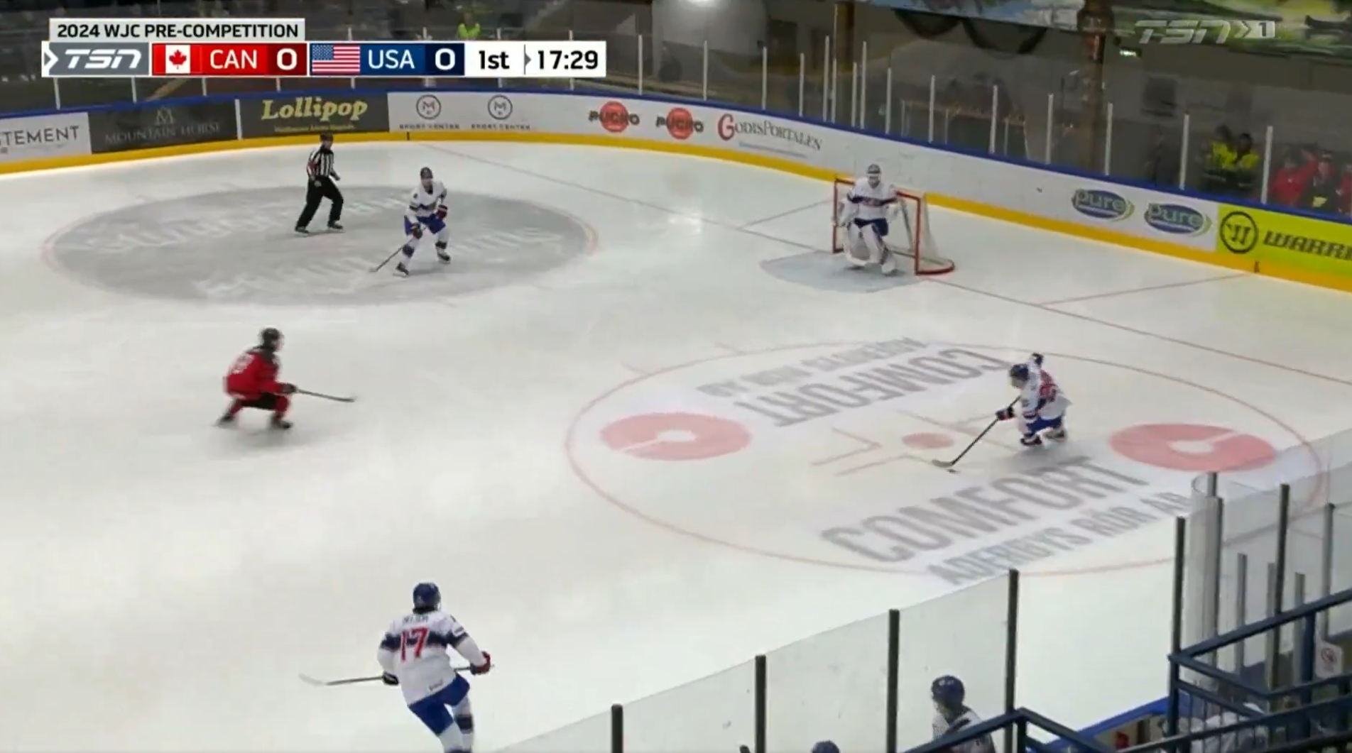 Super jeu de Lane Hutson pour permettre aux États-Unis de prendre les devants face au Canada