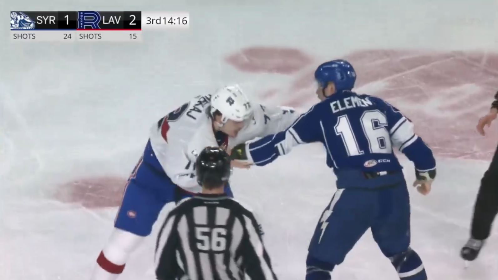 Arber Xhekaj s’est battu contre le Québécois Shawn Element hier