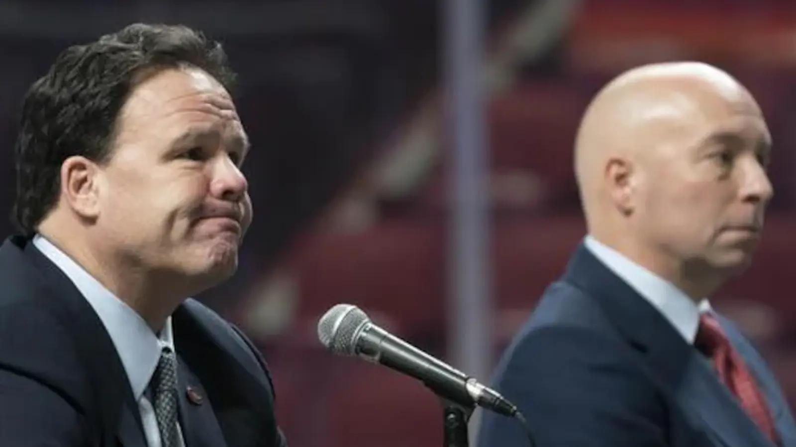 Kent Hughes pourrait avoir de la difficulté à échanger Sean Monahan à New York à cause de la relation de Jeff Gorton avec les Rangers