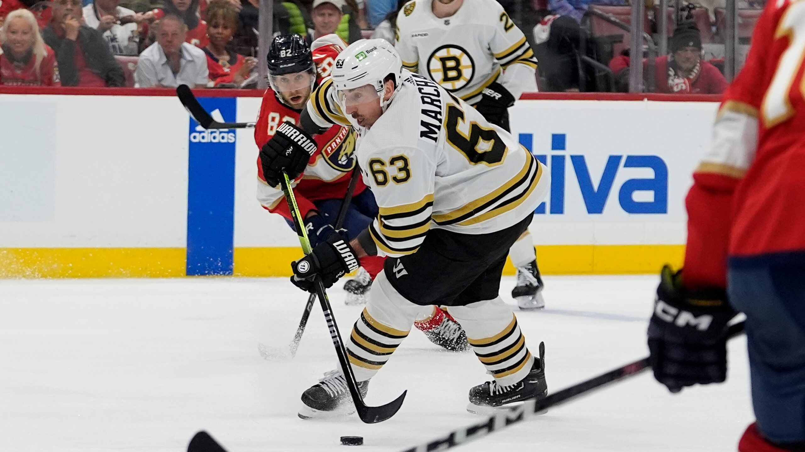 Brad Marchand blessé hier: absent de la glace ce matin