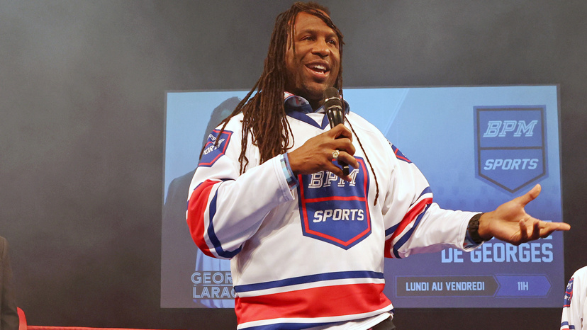 Georges Laraque en a long à dire au journaliste Alexandre Pratt