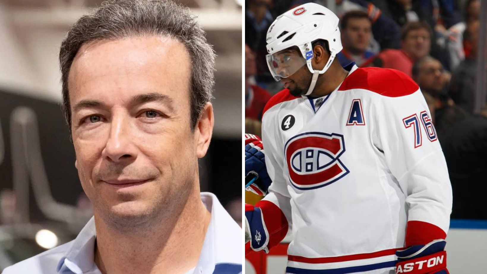Luc Poirier lance une pointe à P.K. Subban