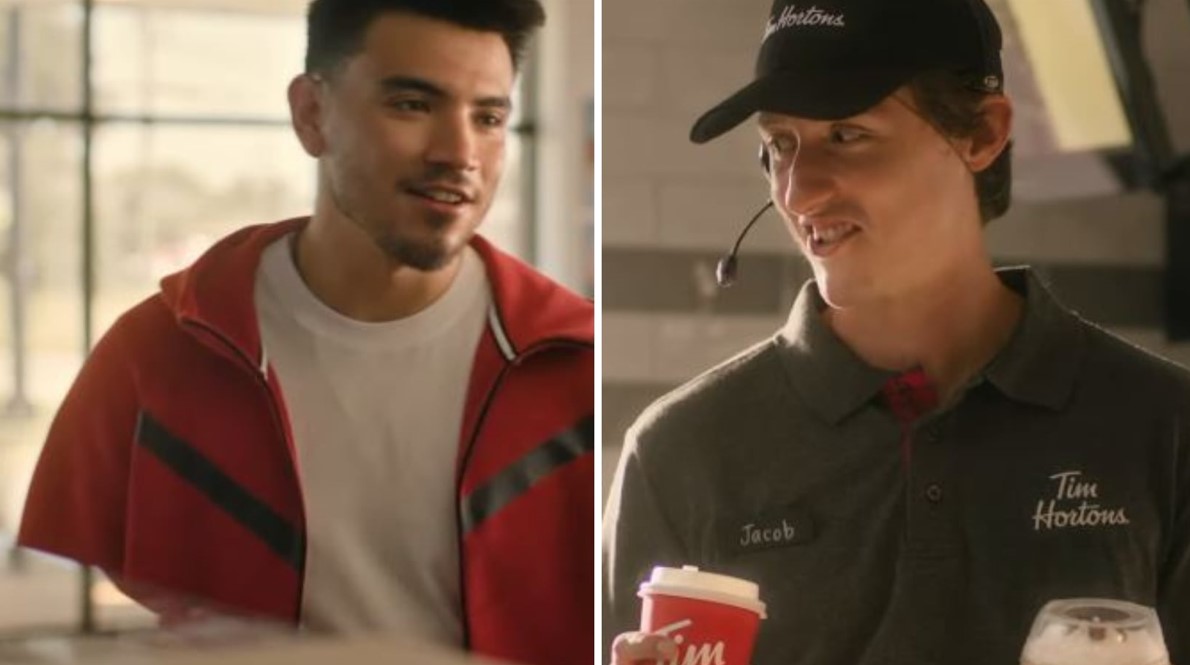 Nick Suzuki partage l’écran avec Chantal Machabée dans une nouvelle publicité de Tim Horton’s
