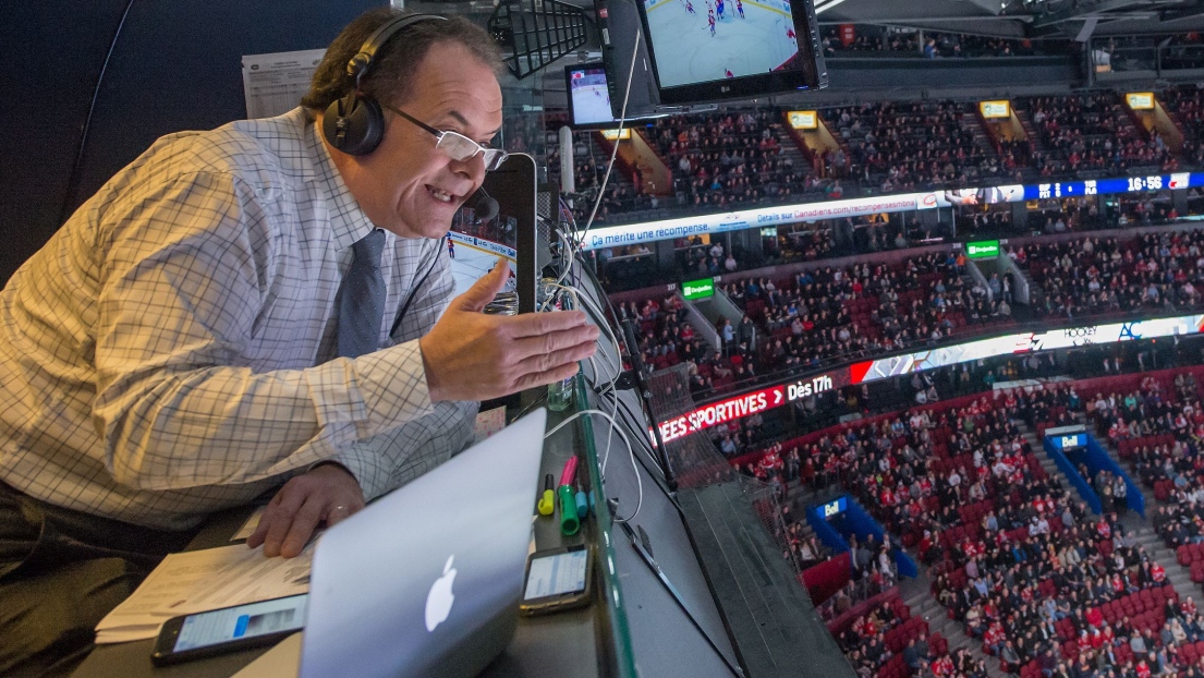 Pierre Houde fait un lapsus hilarant impliquant Cole Caufield lors du dernier match des Canadiens