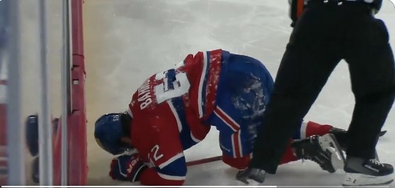 Justin Barron est la nouvelle victime de Jacob Trouba et Mike Matheson vient à sa défense