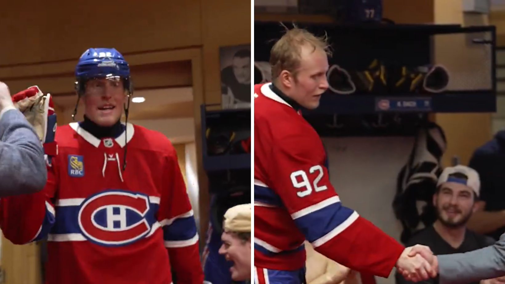 Beau moment dans le vestiaire du Canadien impliquant Patrik Laine et Martin St-Louis
