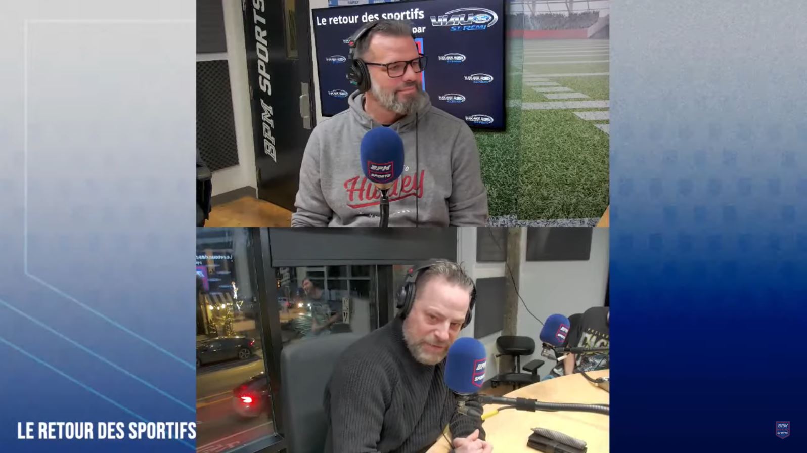 Martin Lemay et Mathias Brunet procèdent à une déclaration sur les ondes de BPM Sports