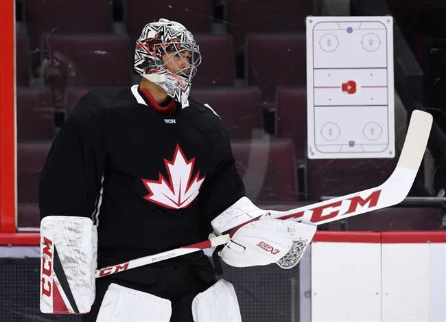 Message de Carey Price au gardien letton Linards Feldbergs suite à sa victoire historique