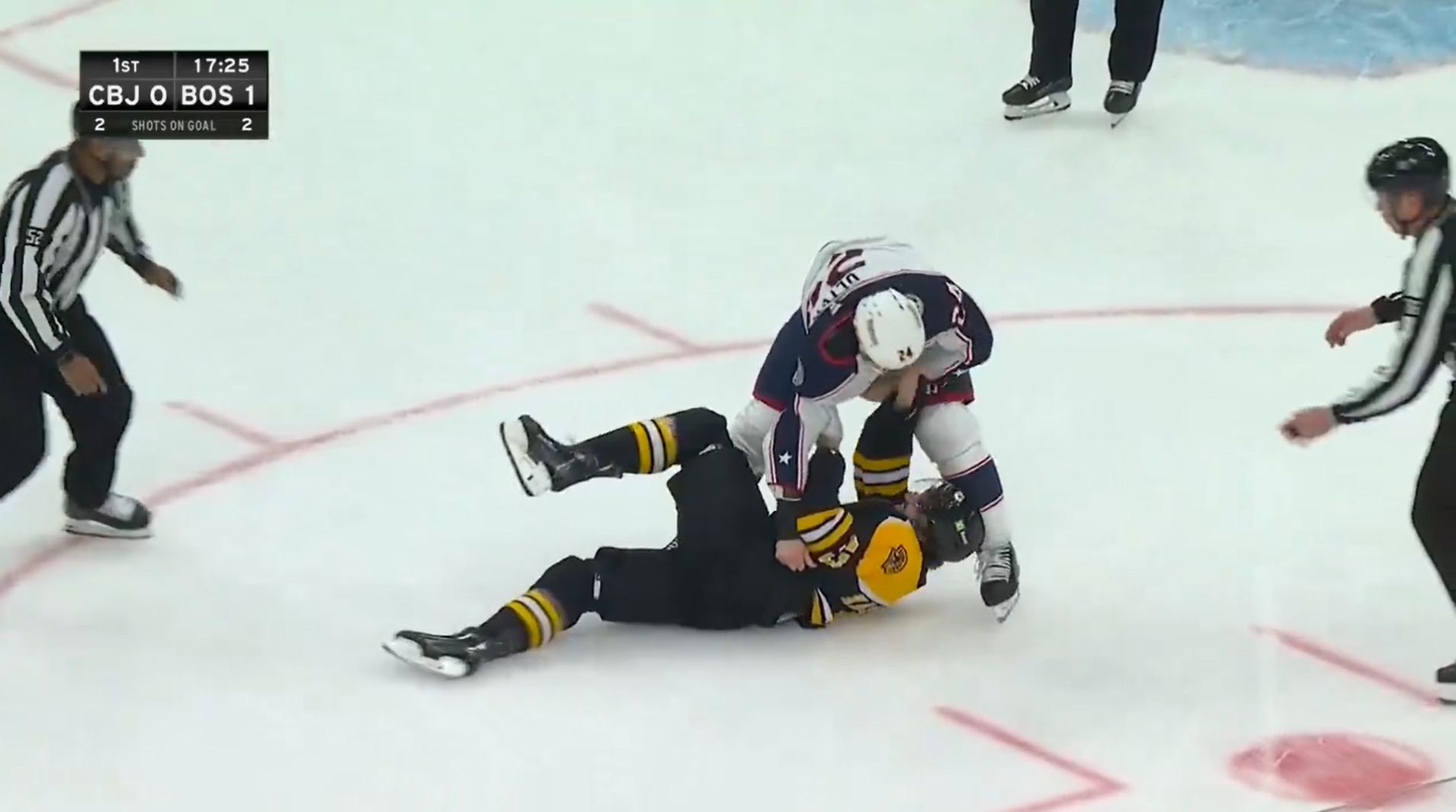 Mathieu Olivier lâche les gants à deux reprises contre les Bruins